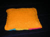 back of domino pillow